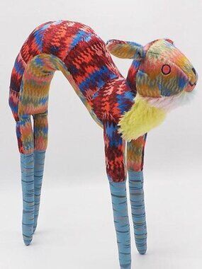 Meow Wolf BEARETT Plush Posable Legs Rainbow Unique Stuffed Animal Stands